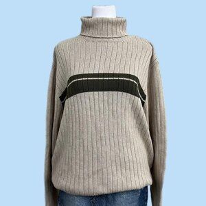 y2k striped indie skater elevated basic turtleneck sweater